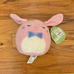 Squishmallows Pink Bunny with Purple Bow